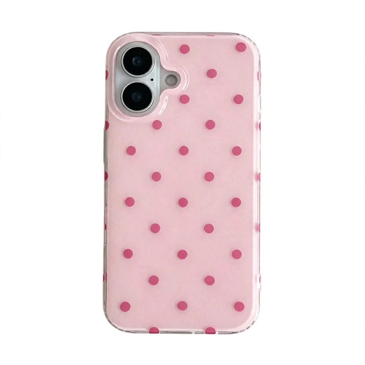 Iphone 16 Pink Dotted Cover/Case